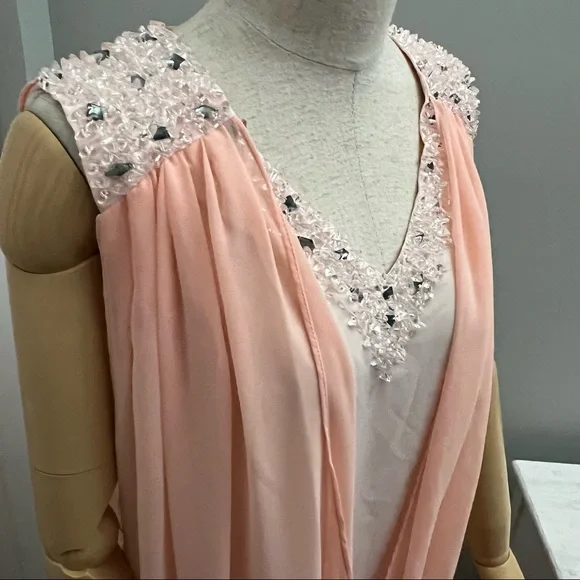 Marc Jacobs 100% Silk Bubble Drape Mini Dress Embellished Size 4 - Picture 5 of 16